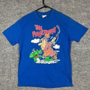 Vintage‎ TNL Men's L "The Fisherman"  Short Sleeves T-Shirt Cartoon